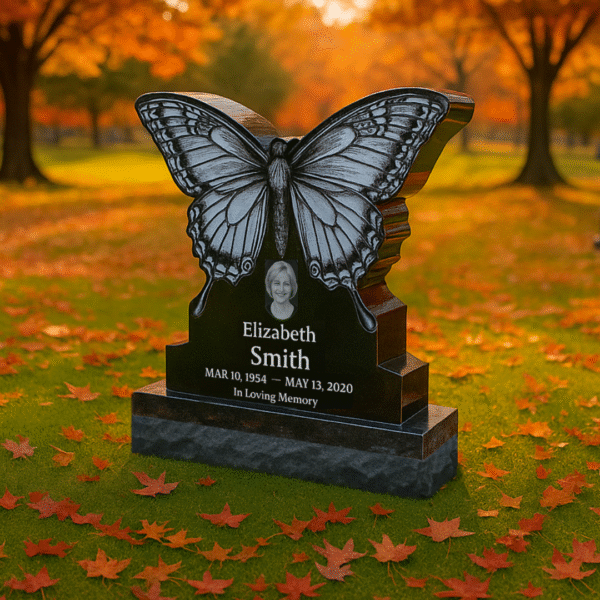 Butterfly Headstone Single Double