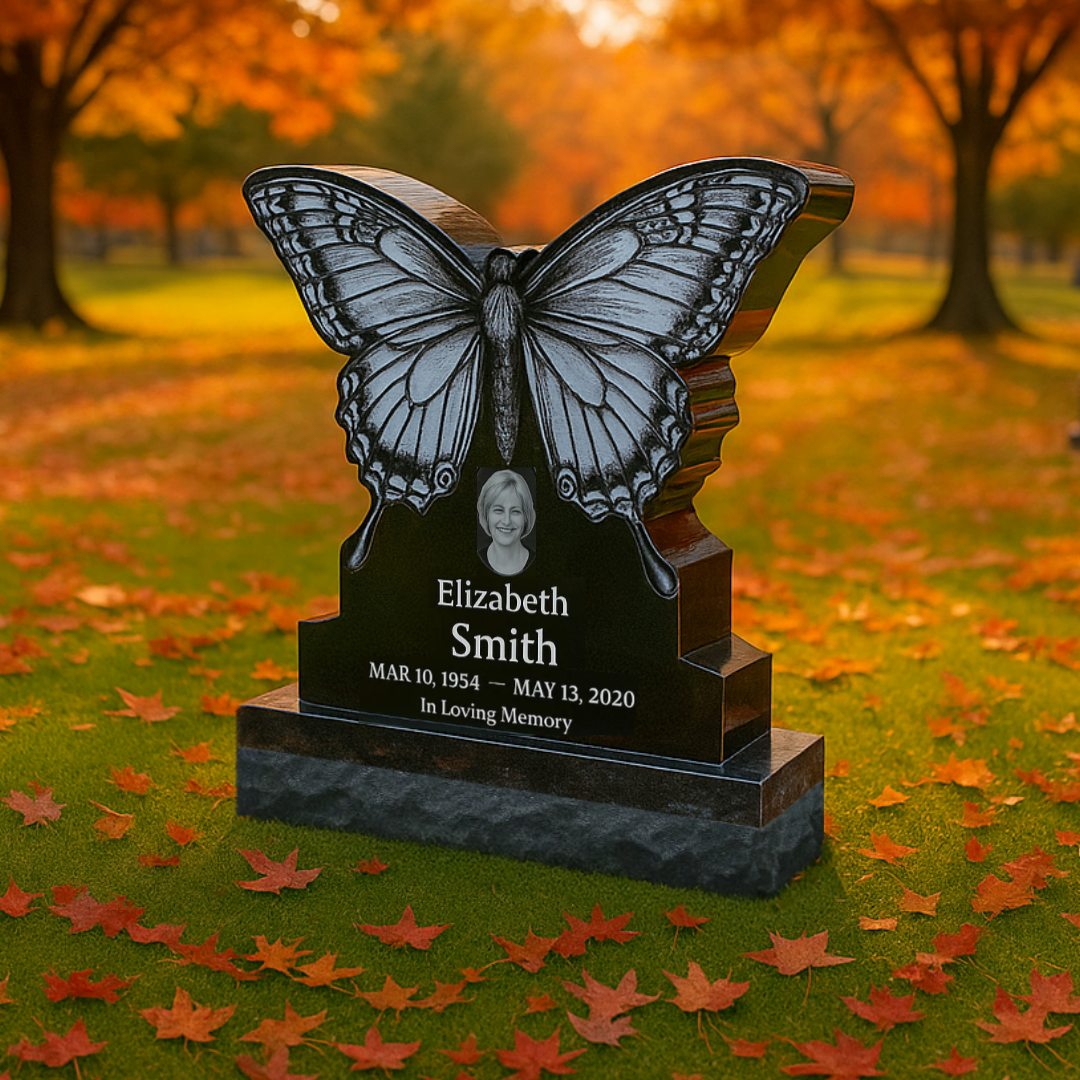 12 Butterfly Headstone Single Double - Image 1