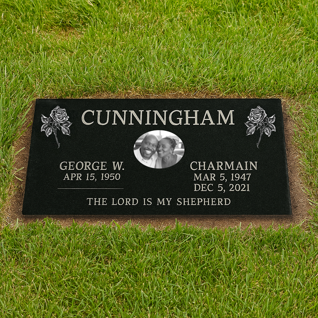 7 Small Companion Grass Level Headstone - Image 1