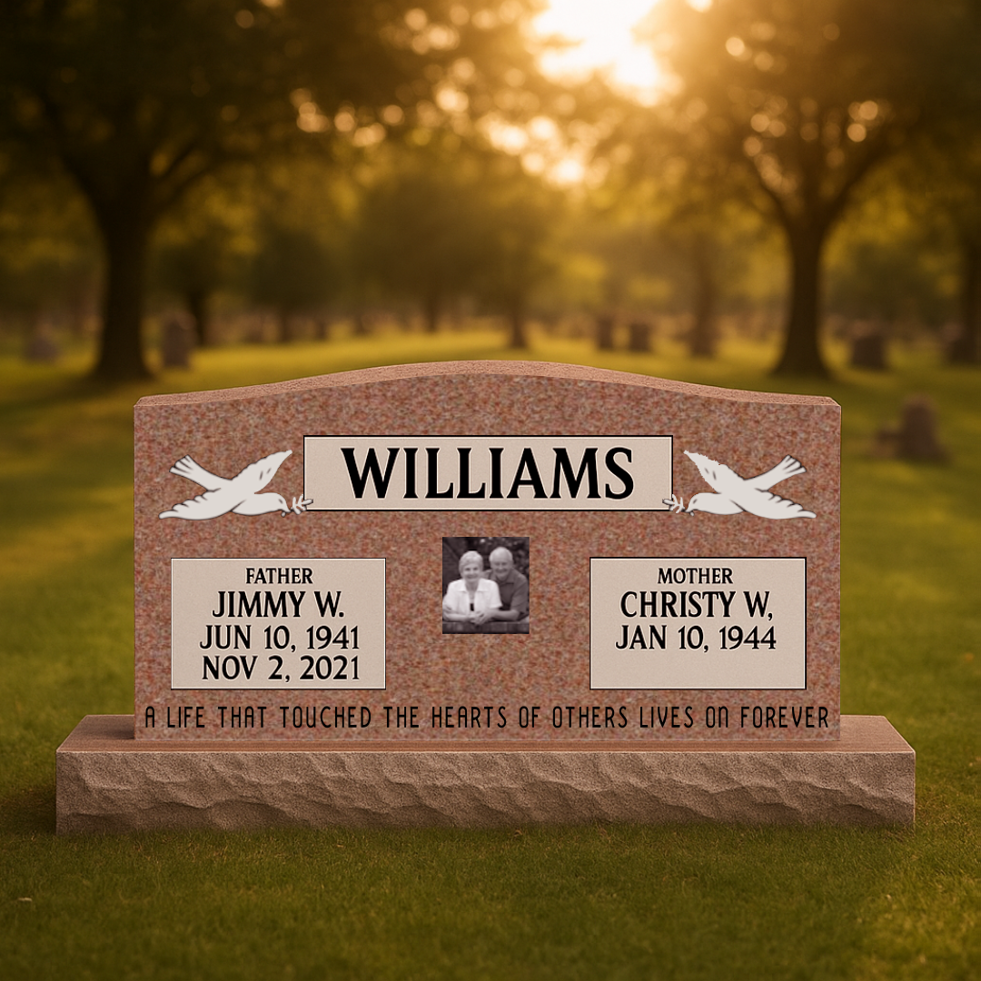 Legacy-4 Pink Companion Monument Headstone - Image 1