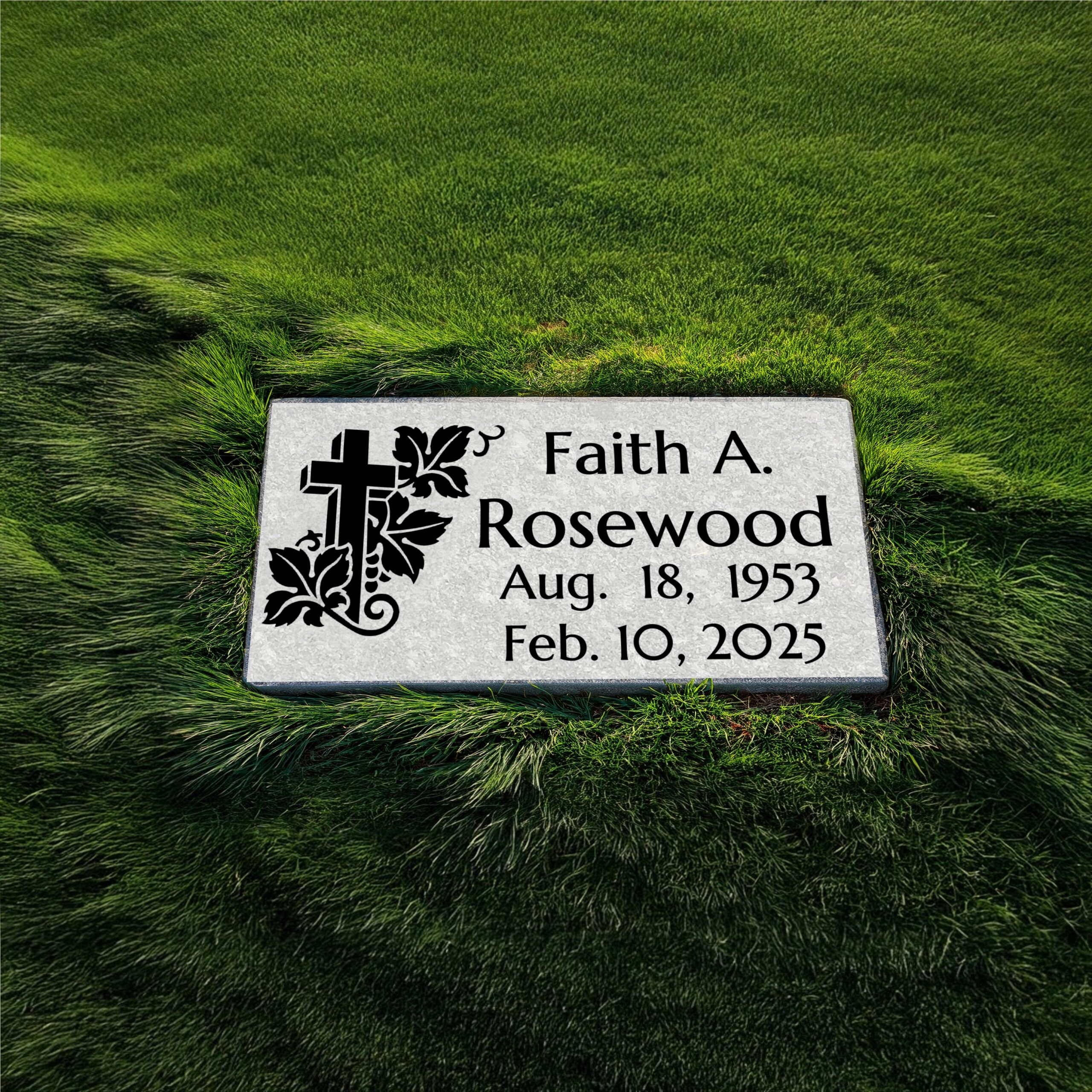 legacy-199-headstone-cheap-granite-grassmarker-amazon Grey Granite Headstone - Image 1