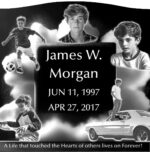 Legacy Photo Collage Memorial - Black Granite with Heavenly Cloud Design - Image 2