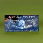 Collage Portrait Black Granite Single Grass-Level Headstone - Image 5